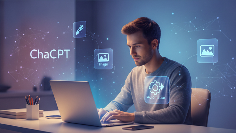 Fotografie: Muž pracuje na PC